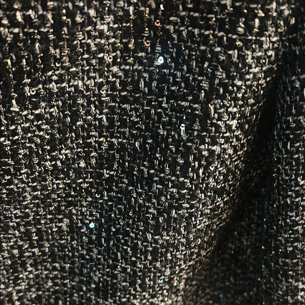 🎉3X HOST PICK🎉 Zara Black & Silver Tweed Jacket with Fringe Trim - Picture 8 of 11